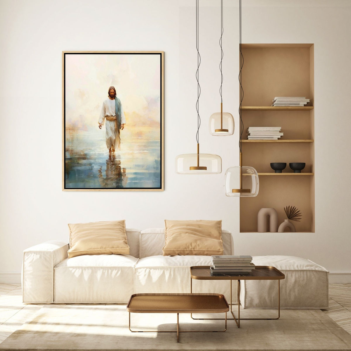Jesus Andando sobre as Águas II - Quadro em Tela