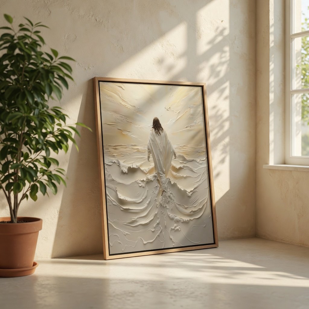 Jesus Andando sobre as Águas I em ambiente decorado 7