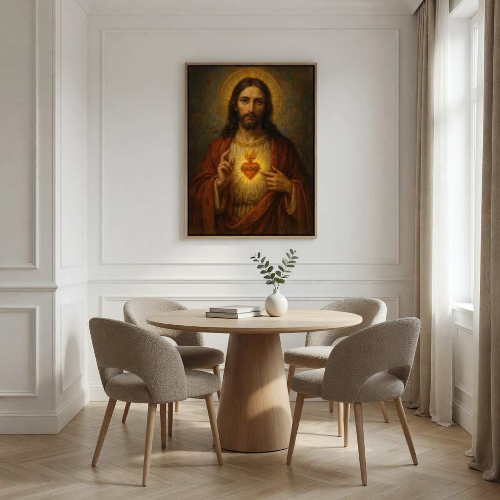 Sagrado Coração de Jesus I em ambiente decorado 5