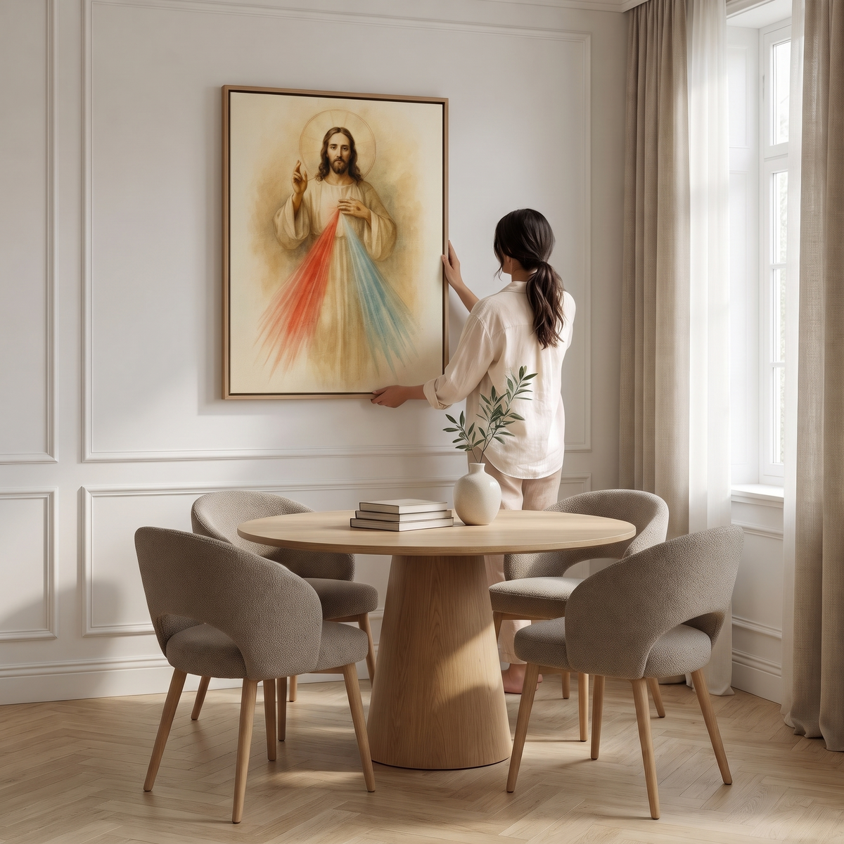 Divina Misericórdia de Cristo - Quadro em Tela na parede