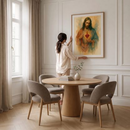 Sagrado Coração de Jesus II - Quadro em Tela na parede