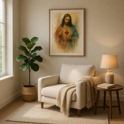 Sagrado Coração de Jesus II em ambiente decorado 8