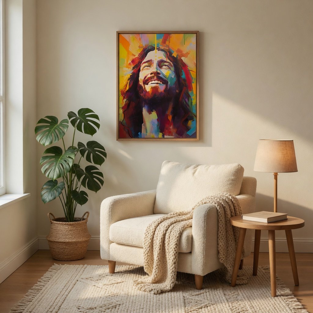 Jesus Sorrindo em ambiente decorado 8