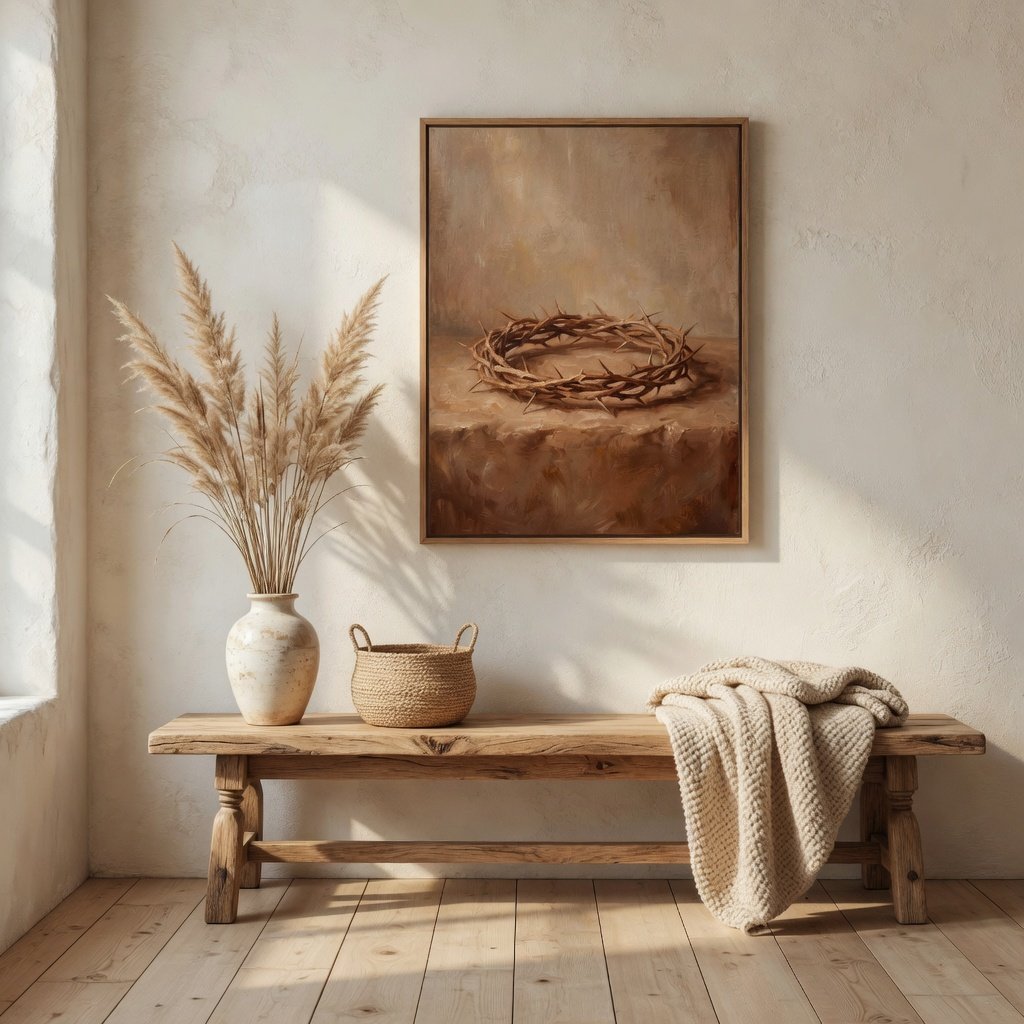 Coroa de Espinhos em ambiente decorado 4