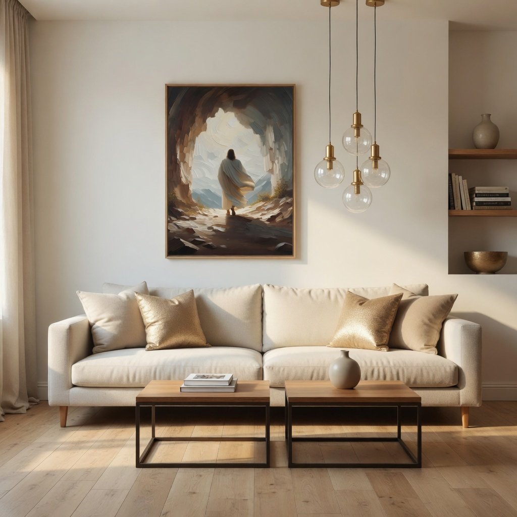 Ressurreição de Jesus em ambiente decorado 6