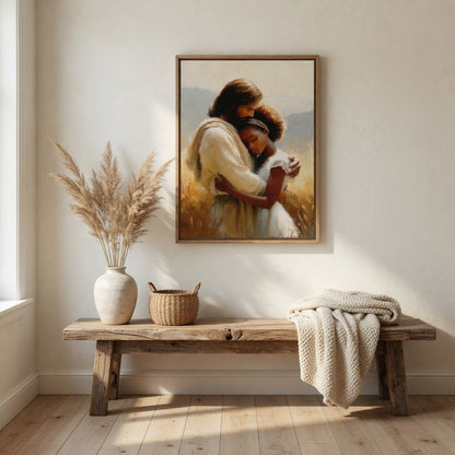 Jesus Abraçando uma Mulher III em ambiente decorado 4