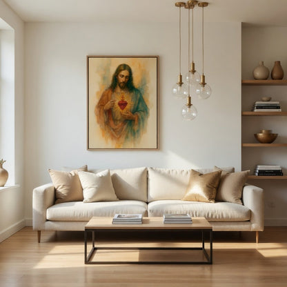Sagrado Coração de Jesus II em ambiente decorado 6