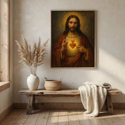 Sagrado Coração de Jesus I em ambiente decorado 4