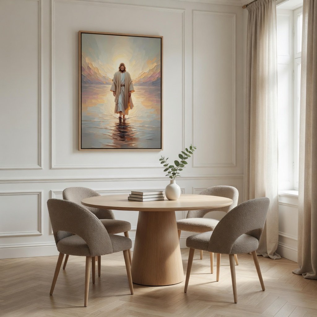 Jesus Andando sobre as Águas III em ambiente decorado 5