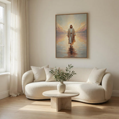 Jesus Andando sobre as Águas III em ambiente decorado 1