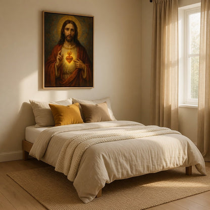 Sagrado Coração de Jesus I em ambiente decorado 2