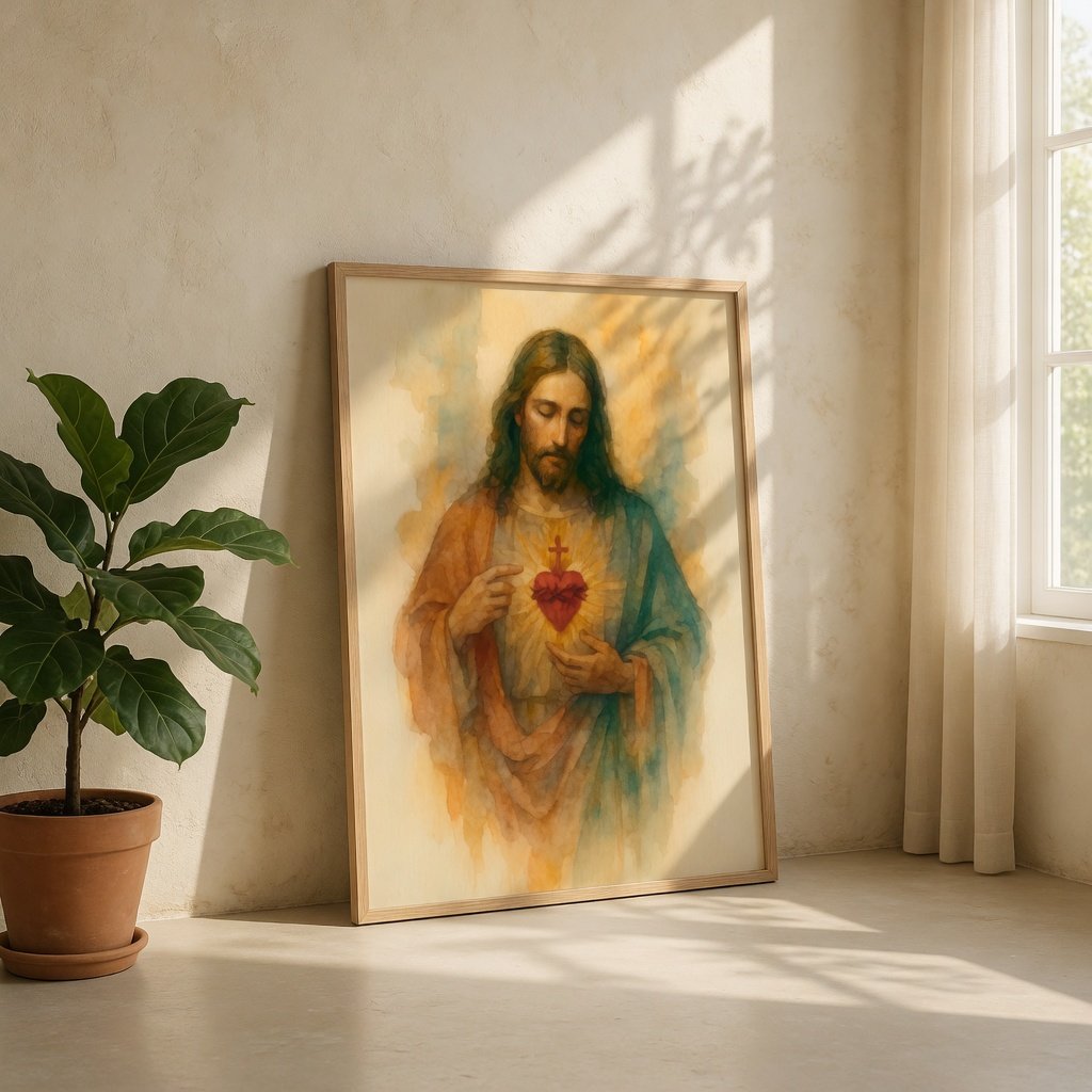Sagrado Coração de Jesus II em ambiente decorado 7
