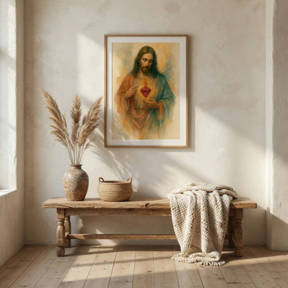 Sagrado Coração de Jesus II em ambiente decorado 4