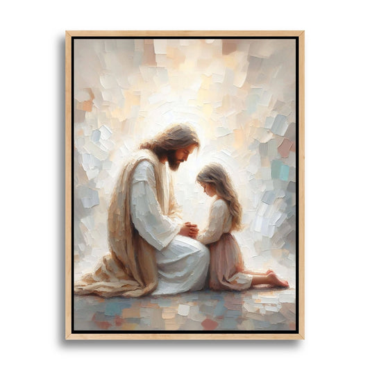 Jesus Orando com uma Menina