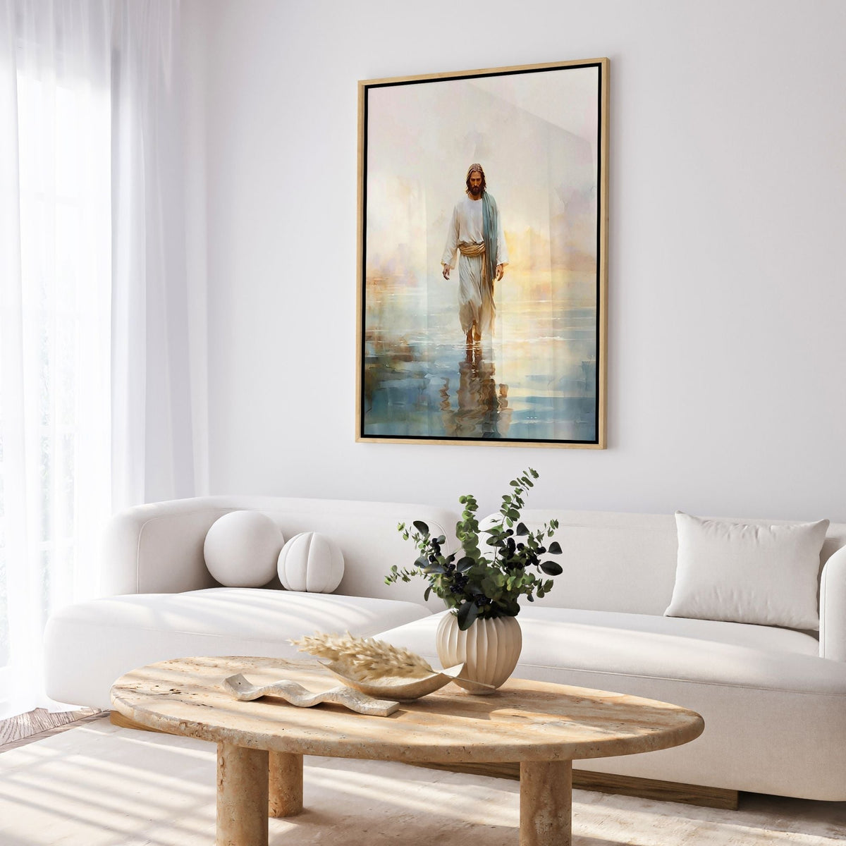 Jesus Andando sobre as Águas II - Quadro em Tela