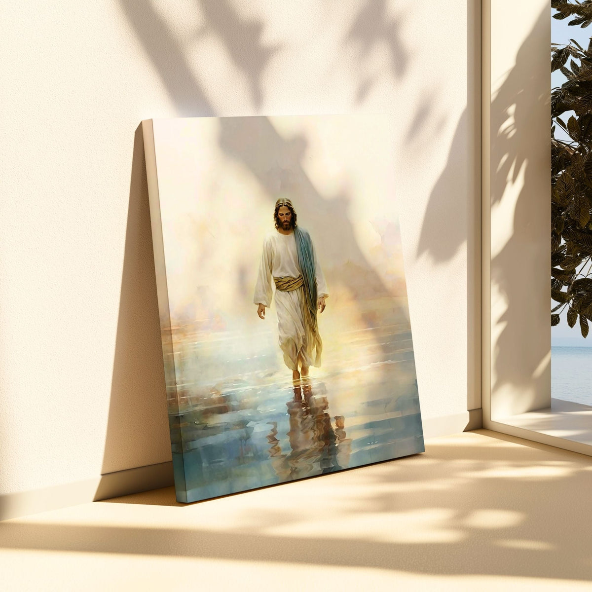 Jesus Andando sobre as Águas II - Quadro em Tela