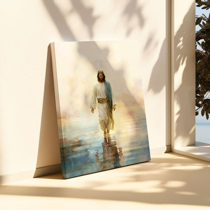Jesus Andando sobre as Águas II - Quadro em Tela