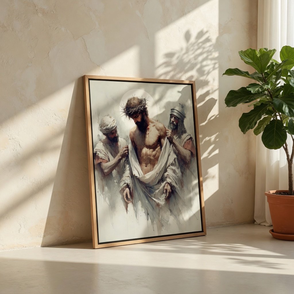 Jesus Despojado de Suas Vestes em ambiente decorado 7