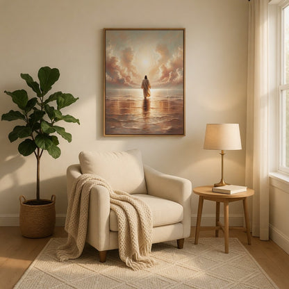Jesus Andando sobre as Águas V em ambiente decorado 8