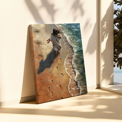 Jesus Me Carregou - Quadro em Tela