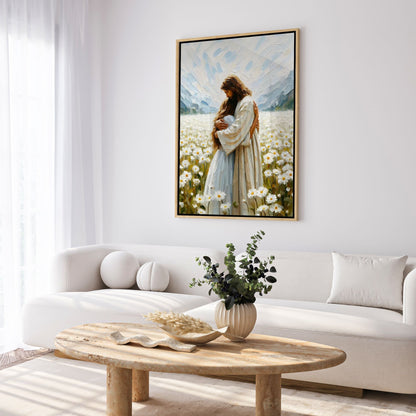 Jesus Abraçando uma Mulher - Quadro em Tela