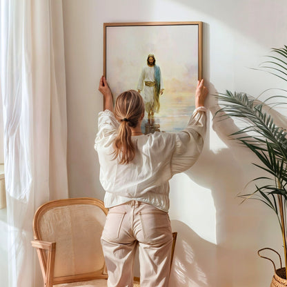 Jesus Andando sobre as Águas II - Quadro em Tela