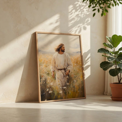 Jesus Caminhando no Campo em ambiente decorado 7