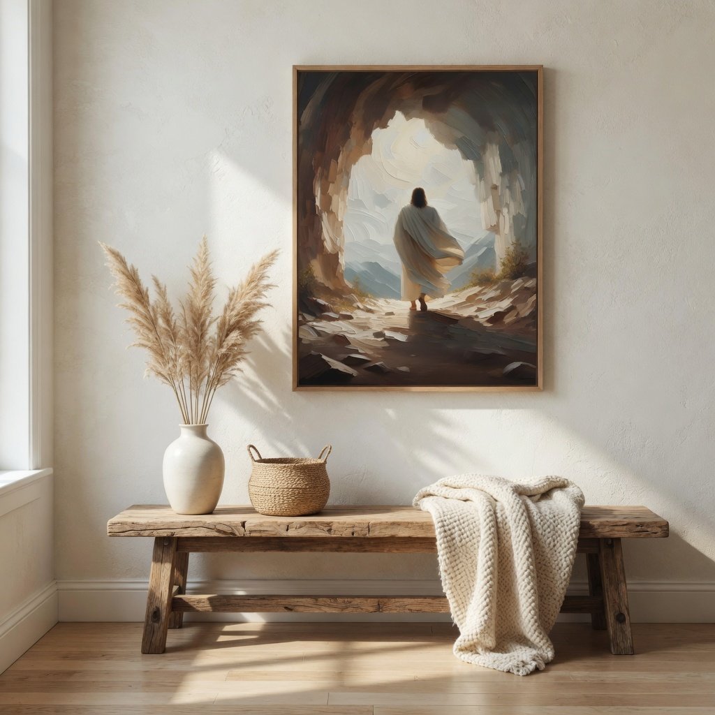 Ressurreição de Jesus em ambiente decorado 4