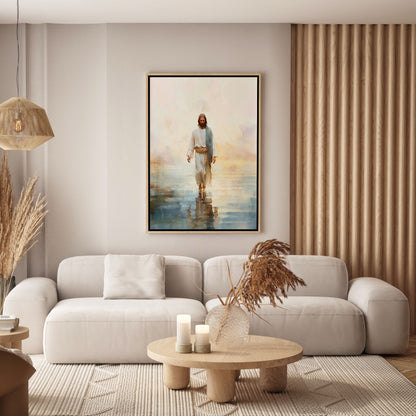 Jesus Andando sobre as Águas II - Quadro em Tela