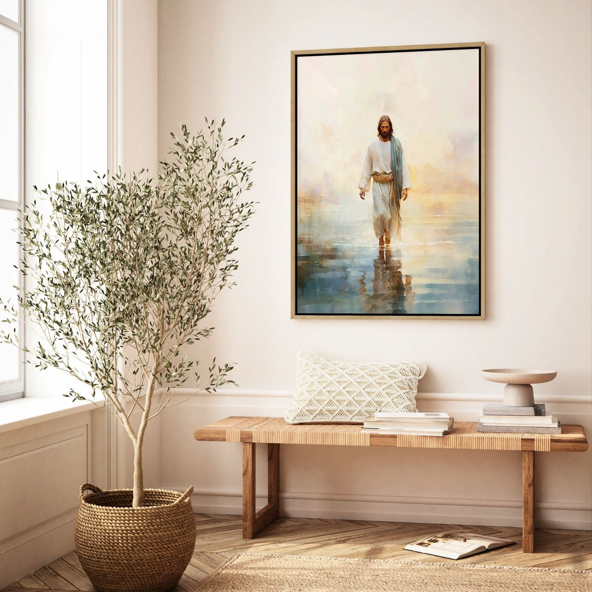 Jesus Andando sobre as Águas II - Quadro em Tela